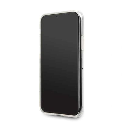 6. Etui Guess Glitter 4G Circle Hardcase na iPhone 11 Pro - różowe