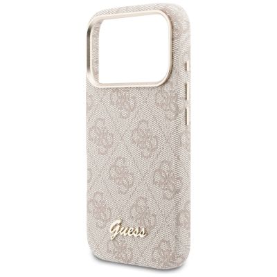 6. Etui Guess 4G Script MagSafe na iPhone 17 Pro Max - różowe