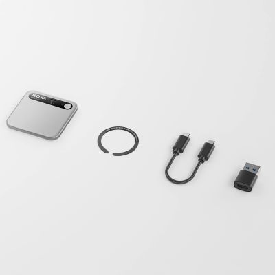 9. Rejestrator głosu BOYA Notra z transkrypcją AI - srebrny