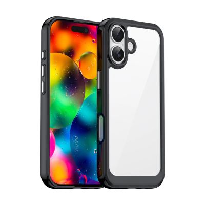 Etui Outer Space na iPhone 17 - czarne przezroczyste