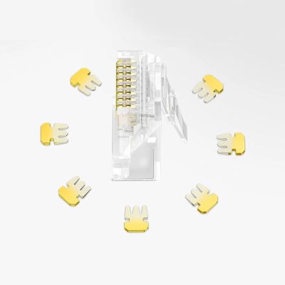 3. Ugreen 10x wtyk wtyczka złączka końcówka RJ45 8P8C Cat 6 przezroczysty (50961)