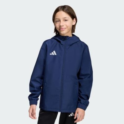 4. Kurtka dla dzieci adidas Entrada 26 All Weather granatowa JZ9103 116cm