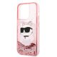 6. Etui Karl Lagerfeld Glitter Choupette Head na iPhone 14 Pro Max - różowe