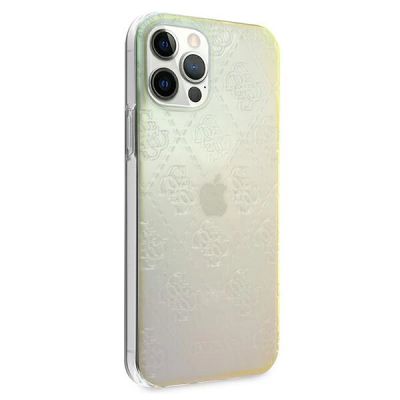 4. Etui Guess 4G 3D Pattern Collection na iPhone 12 / iPhone 12 Pro - opalizujące