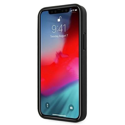 5. Etui BMW Leather Curve Perforate na iPhone 12 mini - czarne