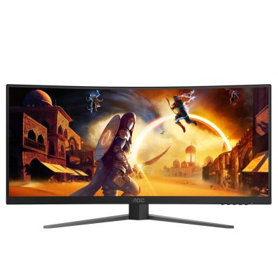 40. Monitor AOC CU34G4Z 34-calowy, Szybkie VA, WQHD 21:9, 240 Hz, 1 ms, 3440 x 1440 pikseli, 450 cd/m2, ilość portów HDMI: 2, kolor czarny