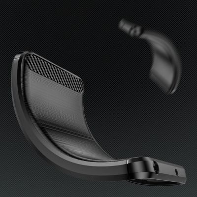 10. Etui do Carbon Case Samsung Galaxy S24+ elastyczny silikonowy karbonowy pokrowiec - czarny