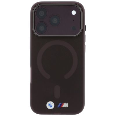3. Etui BMW M IML Frosted Metal Logo & Trims MagSafe na iPhone 17 Pro Max / 18 Pro Max - bordowe