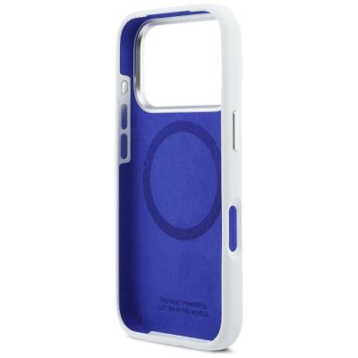 7. Etui BMW M Silicon Horizontal Line MagSafe na iPhone 17 Pro- białe