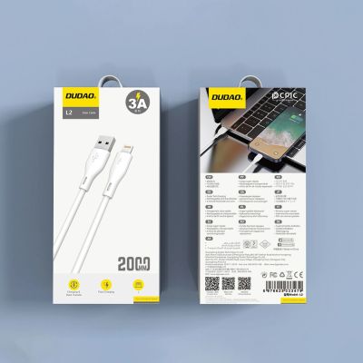 10. Kabel Dudao L2L USB-A / Lightning 3A 2m - biały