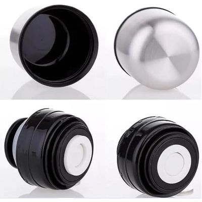 8. TERMOS TURYSTYCZNY 1000ML Z 2 KUBKAMI SREBRNY