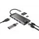2. NATEC MULTIPORT ADAPTER FOWLER PLUS USB-C-> USB 3.0 3X, HDMI 4K, USB-C PD, RJ45, MICRO SD NMP-1690
