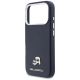 6. Etui Karl Lagerfeld Karl & Choupette Head Pins Saffiano MagSafe na iPhone 17 Pro Max - niebieskie