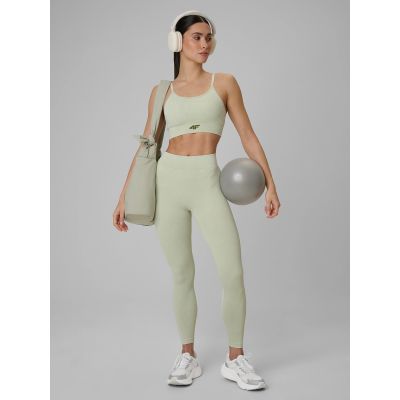 2. Biustonosz treningowy bezszwowy z niskim wsparciem damski 4F 4FWSS26USBAF203-42A