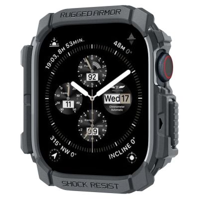 14. Etui Spigen Rugged Armor na Apple Watch 10 46 mm - szare