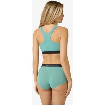 Bokserki sportowe damskie SUPER.NATURAL W Tundra175 Boyfriend Hipster zielone