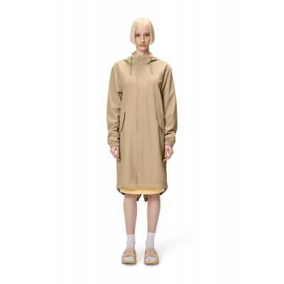8. Kurtka, płaszcz przeciwdeszczowy Rains unisex Fishtail Parka W3 18140 24 SAND
