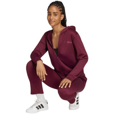 8. Dres damski adidas Essentials Linear bordowy KQ7588