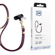 Smycz do smartfona 3mk EasyClip Elite - bordowa