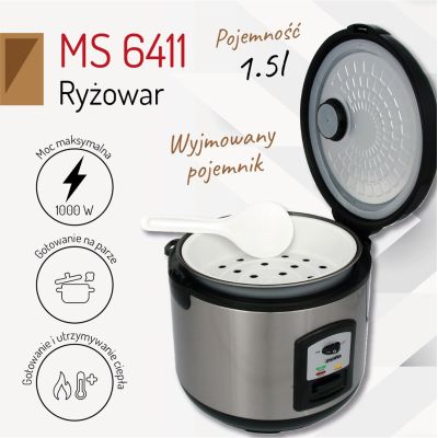 5. Garnek do gotowania ryżu MESKO MS 6411