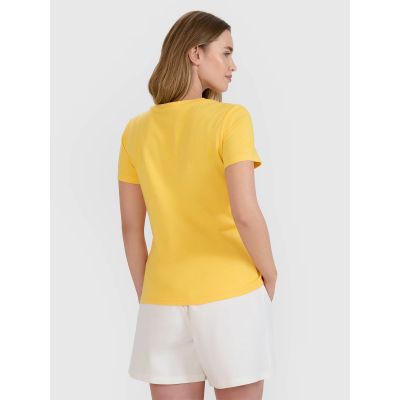 4. T-shirt regular z nadrukiem damski 4F 4FRSS25TTSHF2693-71S