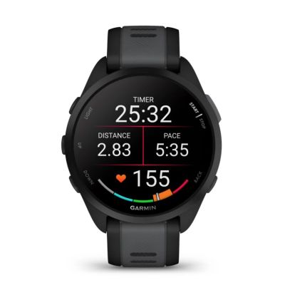 2. Garmin Forerunner 165 3,05 cm (1.2") AMOLED 43 mm Cyfrowy 390 x 390 px Ekran dotykowy Czarny GPS