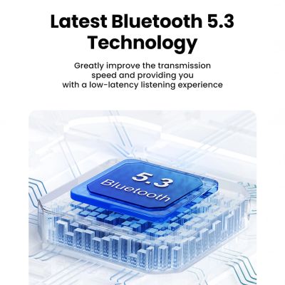 10. Słuchawki bezprzewodowe Ugreen HiTune T6 z funkcją ANC + kabel USB-A - USB-C - białe