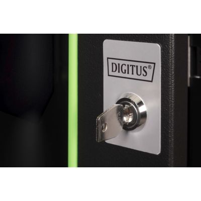 9. Digitus Szafa sieciowa wisząca Unique 19" 7U rack 600x600, drzwi szyba, czarny, niedzielona, złożona, 100kg