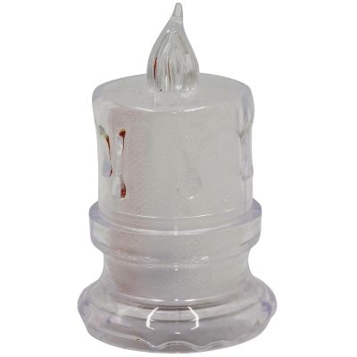 8. ŚWIECA DEKORACYJNA 5x8CM ZDOBIONA LED