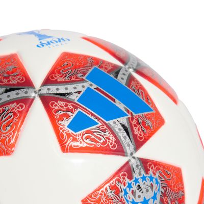 3. Piłka nożna adidas UCL Womens 25/26 Final Mini czerwono-biała JW1327