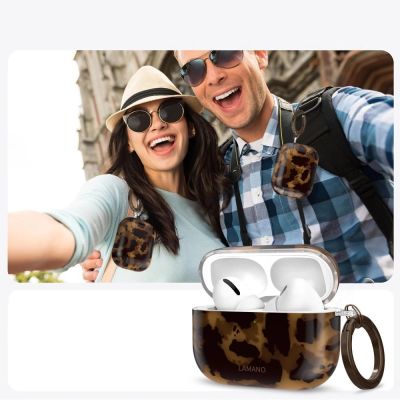 9. Etui Tech-Protect Lamano na AirPods Pro 3 - czarno-brązowy