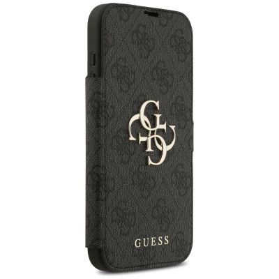4. Etui Guess Book 4G Metal Logo na iPhone 17 Pro Max - czarne