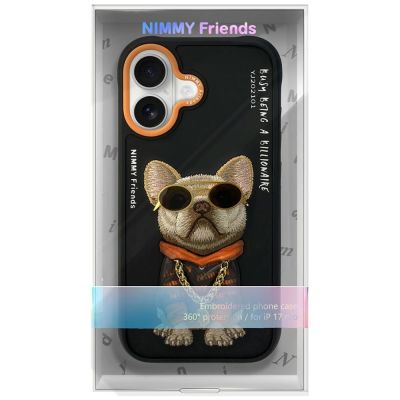 9. Etui Nimmy Glasses Cool Dog do iPhone 17 - czarne