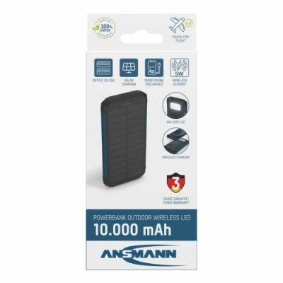3. Ansmann PB212W Litowo-polimerowy (LiPo) 10000 mAh Czarny, Niebieski