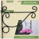 3. WIESZAK NA ROŚLINY METALOWY ZAWIJASY ORNAMENT CZARNY 26X28CM KINZO