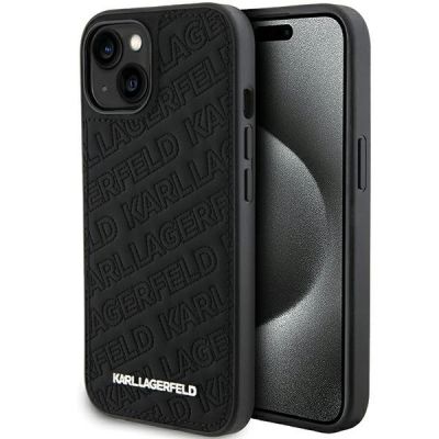 Etui Karl Lagerfeld Quilted K Pattern na iPhone 15 - czarne