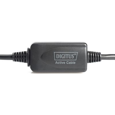 2. Kabel DIGITUS DA-73101 (USB M - USB F; 15m; kolor czarny)