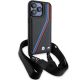 3. Etui BMW M Edition Carbon Tricolor Lines & Strap na iPhone 15 Pro Max - czarne