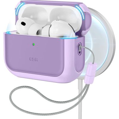 Etui ESR Orbit Halolock MagSafe na AirPods Pro - fioletowe