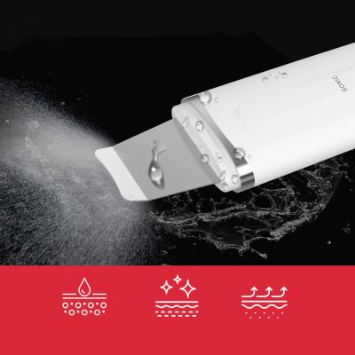 7. Urządzenie do peelingu kawitacyjnego MAXGROOM M-169 ultradźwiękowe z terapią światłem LED - białe