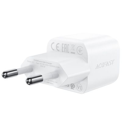 3. Ładowarka sieciowa Acefast A77 Mini PD 30W GaN + kabel USB-C - biała