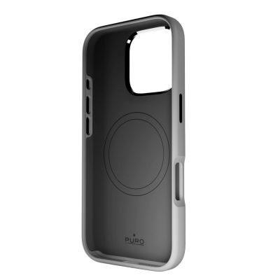 3. Etui silikonowe Puro Icon Mag Pro MagSafe do iPhone 16 Pro - ciemnoszare