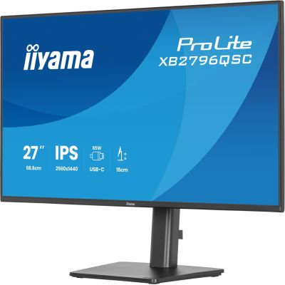 36. iiyama ProLite XB2796QSC-B1 monitor komputerowy 68,6 cm (27") 2560 x 1440 px Quad HD LED Czarny