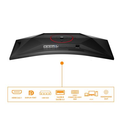 4. AOC G4 CU34G4ZCA monitor komputerowy 86,4 cm (34") 3440 x 1440 px Wide Quad HD Czarny, Czerwony