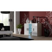 Komoda 120cm SOHO S7 dąb sonoma/ biały połysk