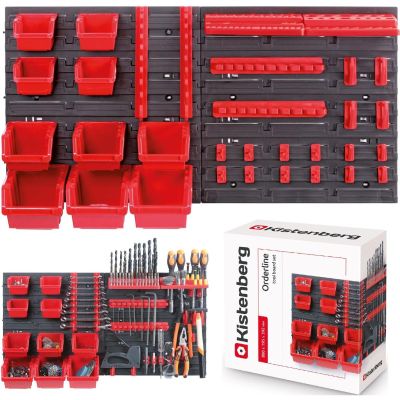 22. ZESTAW TABLIC POJEMNIKÓW WARSZTATOWYCH I UCHWYTÓW ORDERLINE KISTENBERG