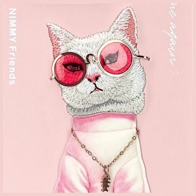 7. Etui Nimmy Glasses Cool Cat na iPhone 16 Pro Max - różowe