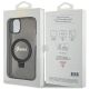 8. Etui Guess Ring Stand Script Glitter MagSafe na iPhone 14 / 15 / 13 - czarne