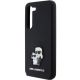 6. Etui Karl Lagerfeld Silicone Karl&Choupette Metal Pin na Samsung Galaxy S24 - czarne