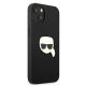 4. Etui Karl Lagerfeld Leather Ikonik Karl's Head Metal na iPhone 13 mini - czarne